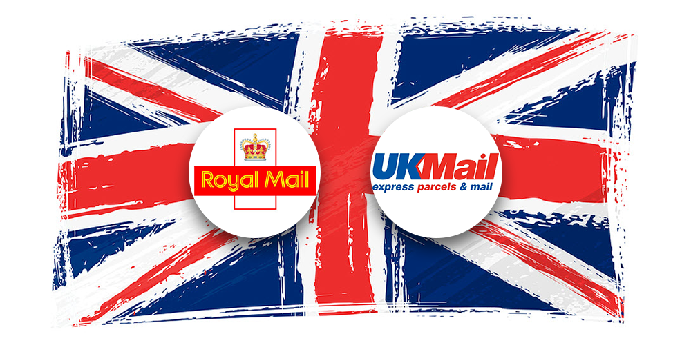 Loghi Royal Mail e UK Mail